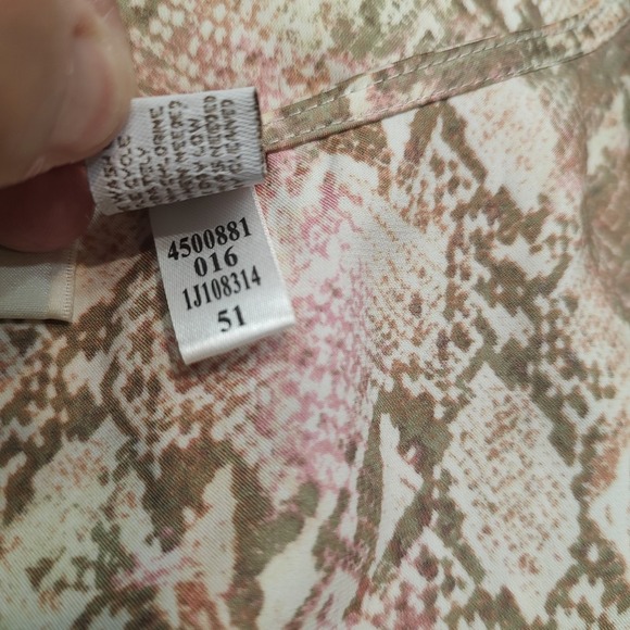 Chico's Size 2 US 12/14 Beige Pink Snake Print‎ Tank Top Camisole Sleeveless - Picture 6 of 7